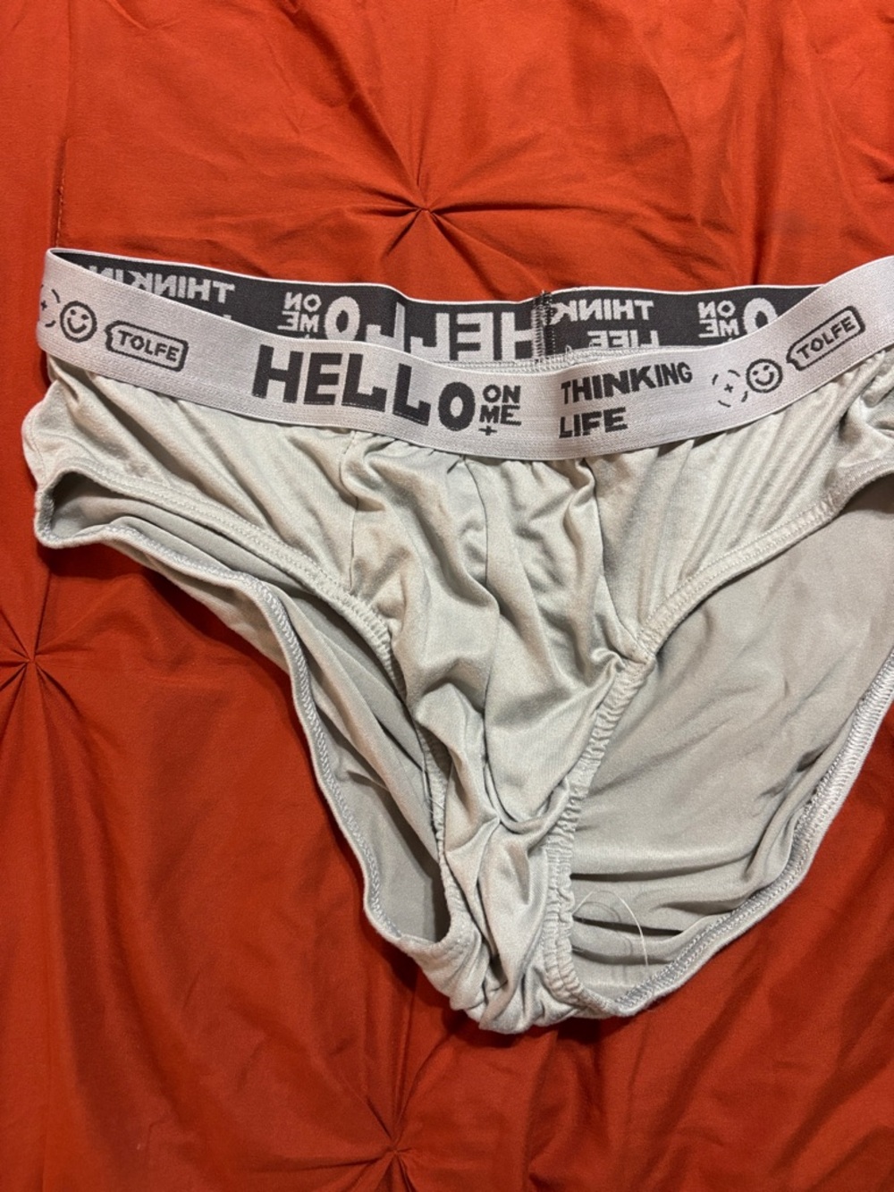 Men’s Light Gray Briefs with Branded Elastic Waistband